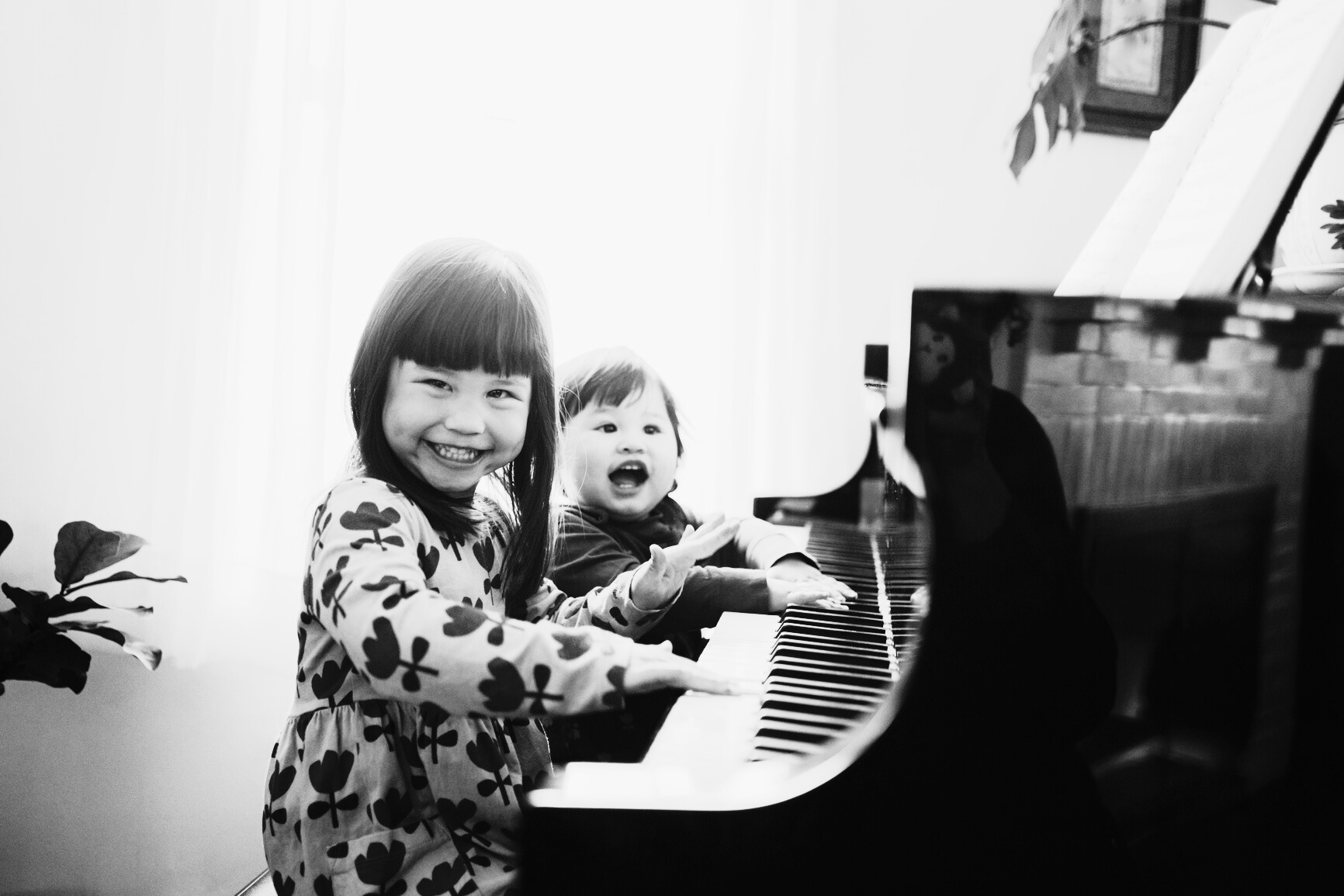 Young musicians learning together